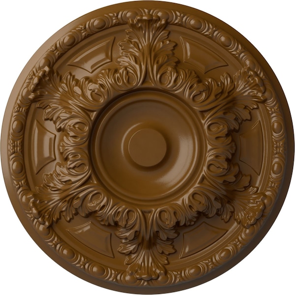 Ekena Millwork Granada Ceiling Medallion (Fits Canopies up to 7 1/8"), Hand-Painted Smokey Topaz, 19"OD x 1 1/2"P CM19GASTF - main
